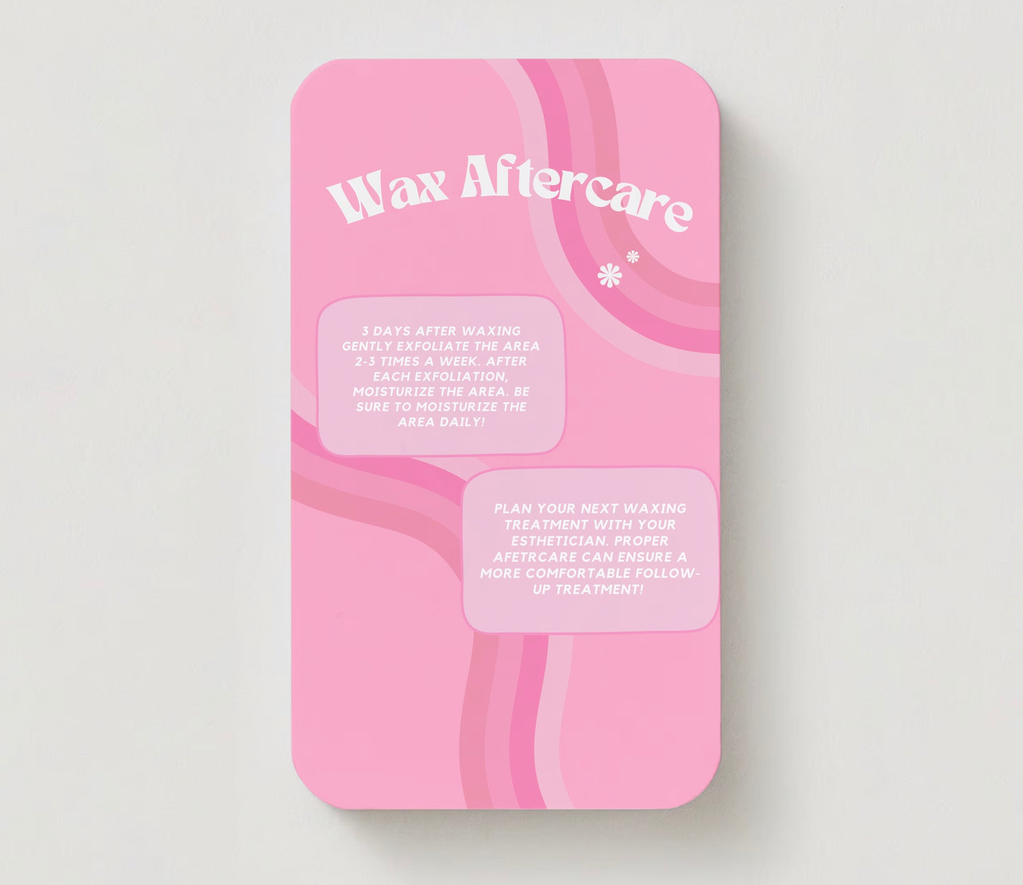 Wax Aftercare Cards (Digital Download)